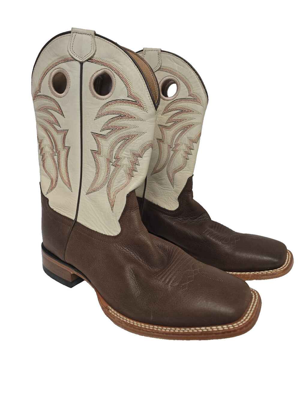 Cody James Men's BB63 Leather Broad Square Soft Toe Western Boot Brown 10.5D